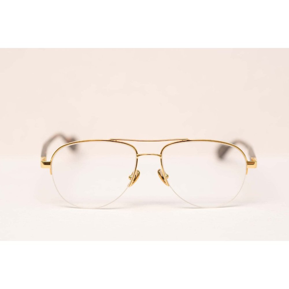 22K Gold Aviator Metal Optical Eyewear - Delixs Symbole 2 DX0025 01 VP00